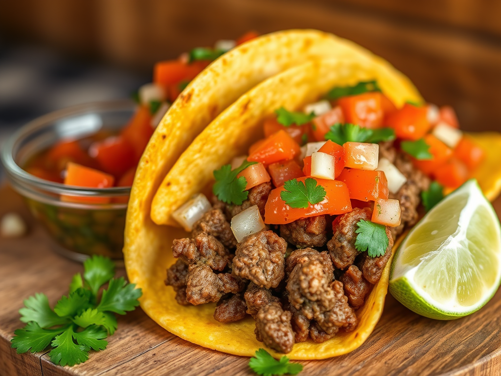 Beef Tacos with Salsa – Around the World in Recipes